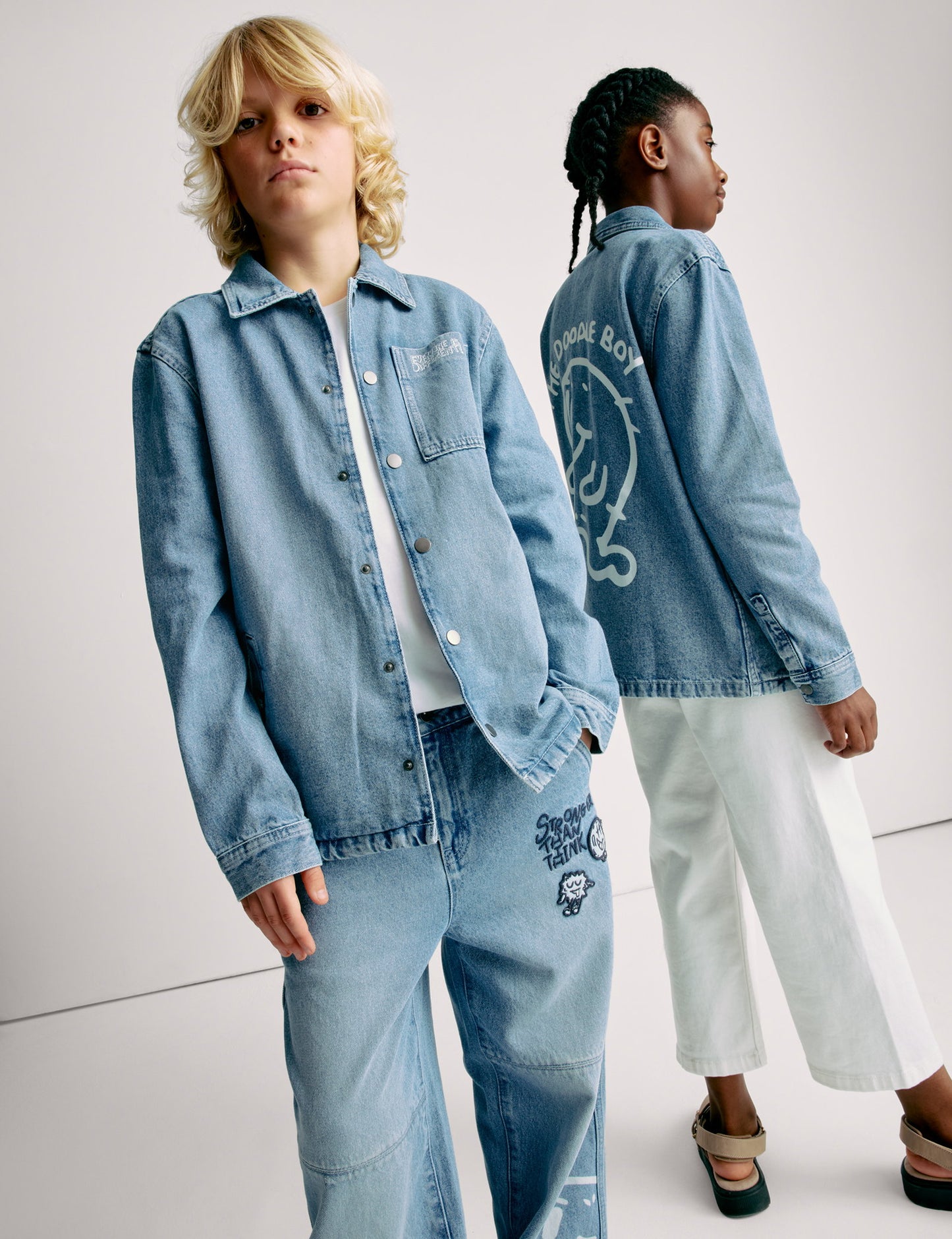 The Doodle Boy Graffiti Denim Ceket (2-16 Yaş)