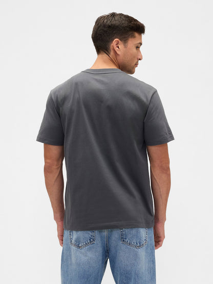 Koyu Gri Peanuts Everyday Soft Relaxed Grafik Baskılı T-shirt
