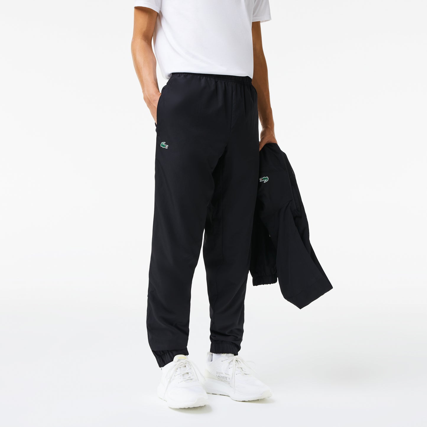 Lacoste Erkek Regular Fit Kapüşonlu Siyah Eşofman Takımı