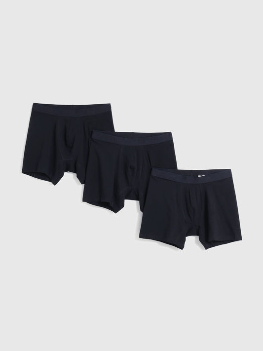 Lacivert Gap Logo Boxer Seti (3'lü)