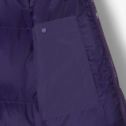 Lacoste Kadın Relaxed Fit Kapüşonlu Mor Şişme Mont