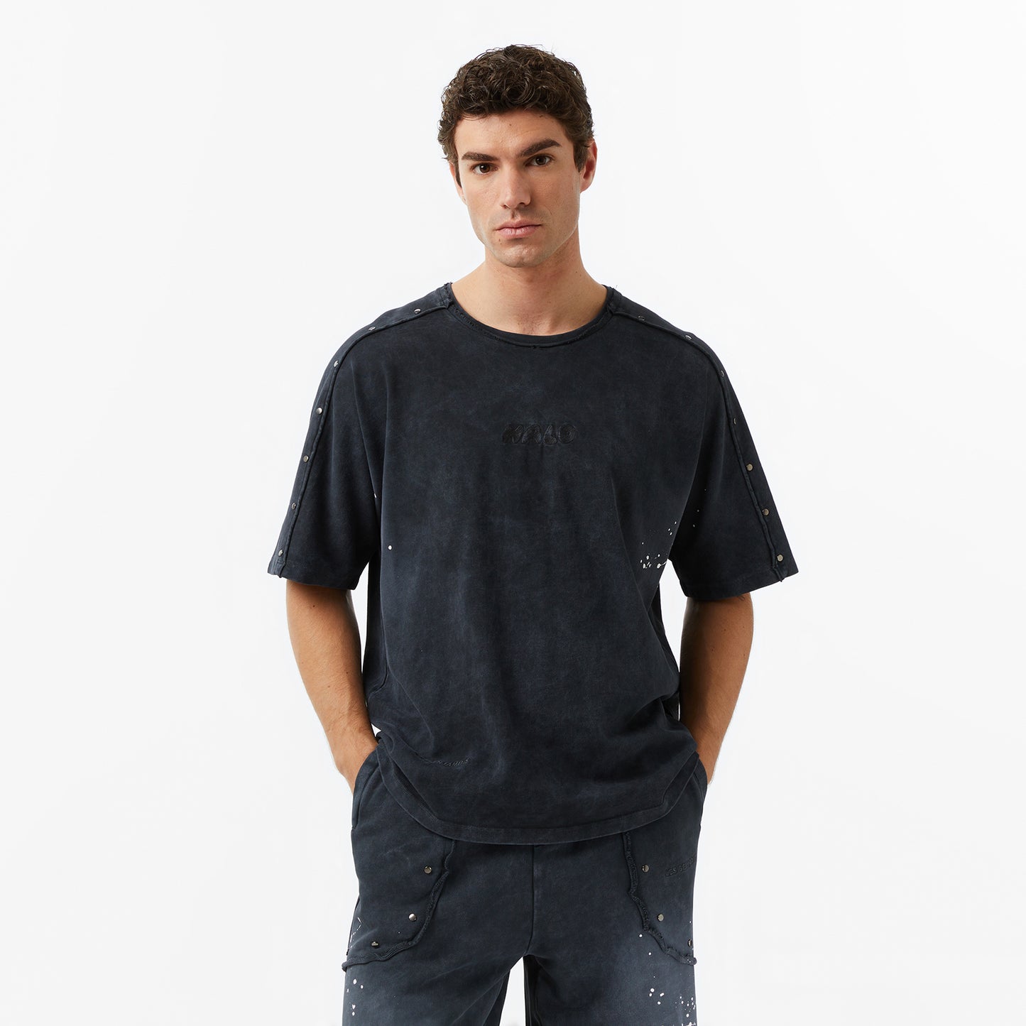Les Benjamins Essentials 305 Erkek Mor T-shirt