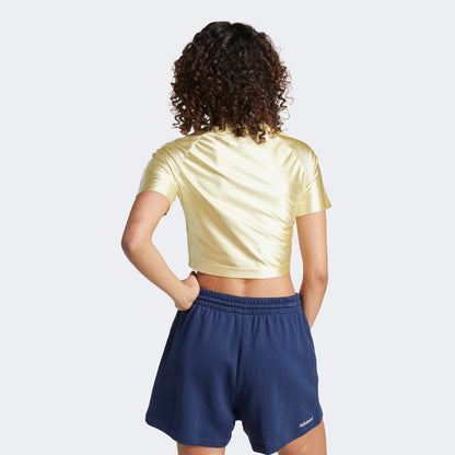 Adidas Originals Kadın Sarı Crop T-shirt