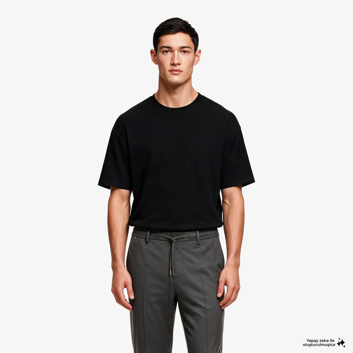Hugo Boss Cotton Terry Erkek Siyah T-shirt
