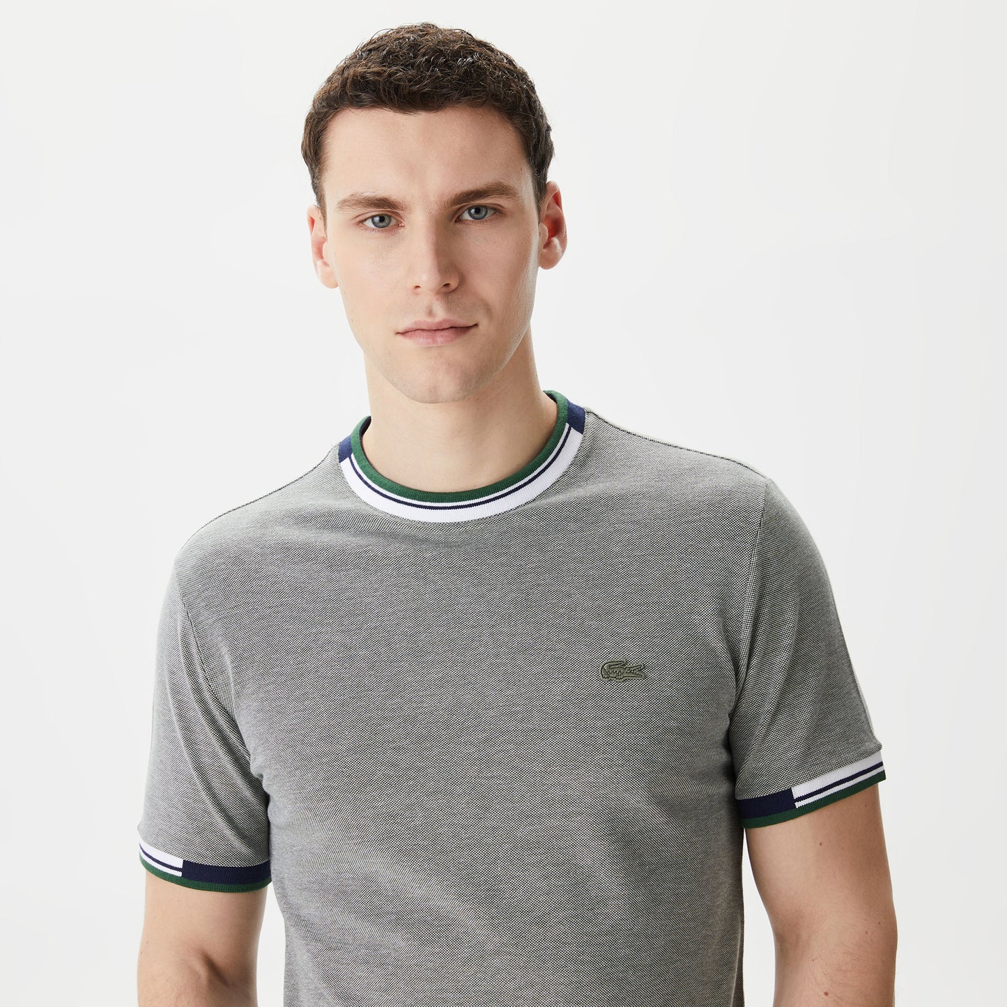Lacoste Erkek Regular Fit Bisiklet Yaka Gri T-shirt