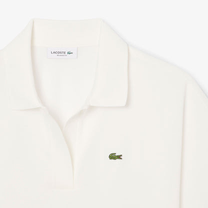 Lacoste Kadın Relaxed Fit Krem Polo