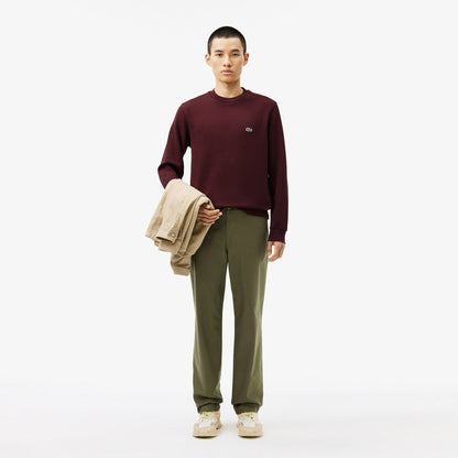 Lacoste Classic Fit Erkek Bisiklet Yaka Bordo Sweatshirt