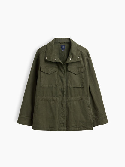 Haki Oversized Utility Swing Ceket