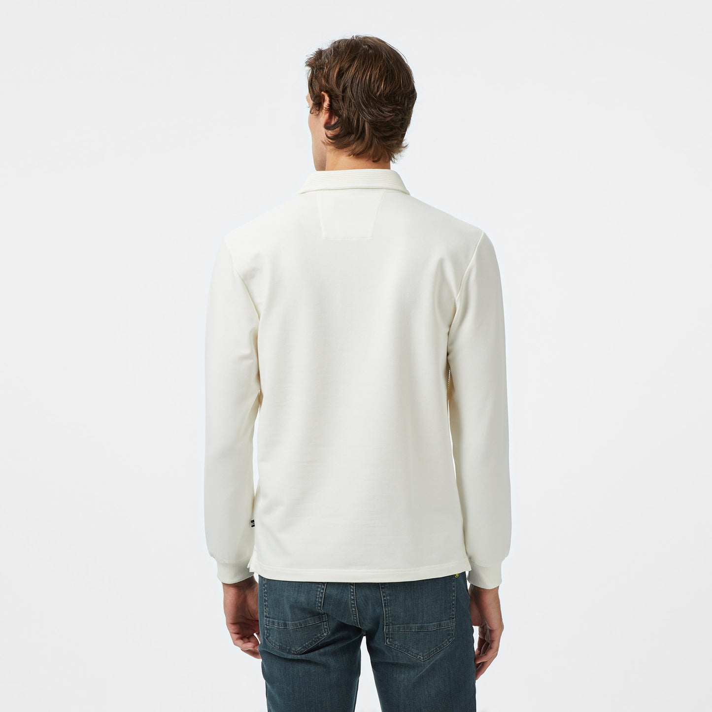 Nautica Erkek Krem Classic Fit Uzun Kollu Polo Yaka T-shirt