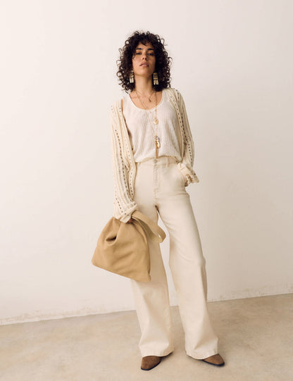 Yüksek Bel Wide Leg Pantolon