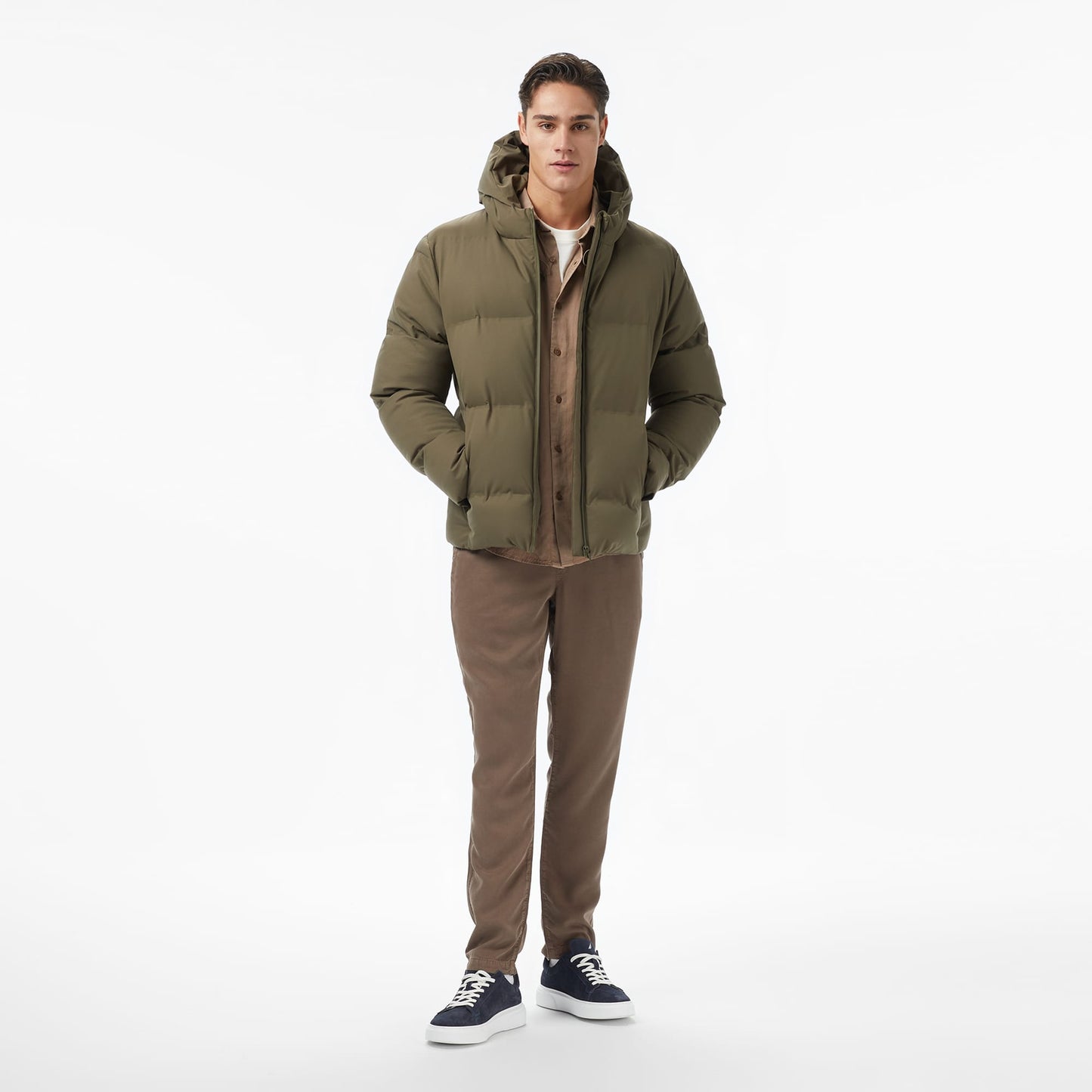 Nautica Erkek Yeşil Regular Fit Mont