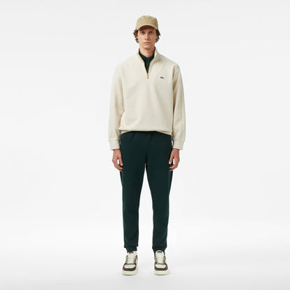 Lacoste Erkek Classic Fit Yarım Fermuarlı Monogram Krem Sweatshirt