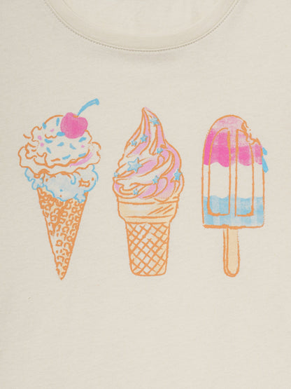 Bej Grafik Baskılı T-shirt