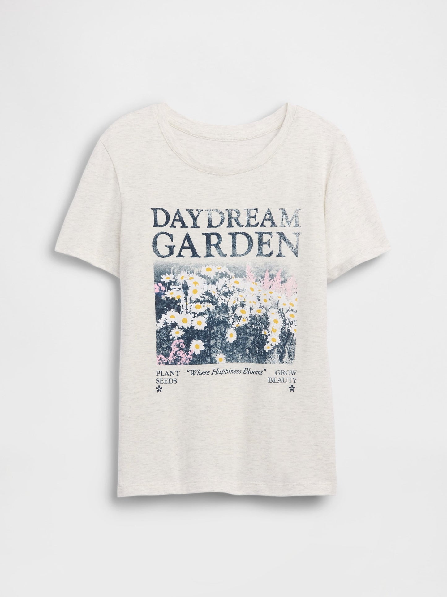 Açık Gri Grafik Baskılı T-shirt
