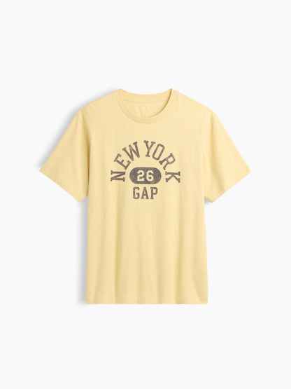 Sarı Everyday Soft Relaxed Grafik T-shirt