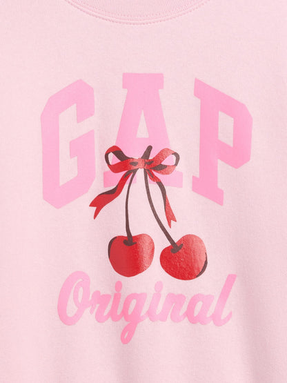 Açık Pembe Bisiklet Yaka Sweatshirt