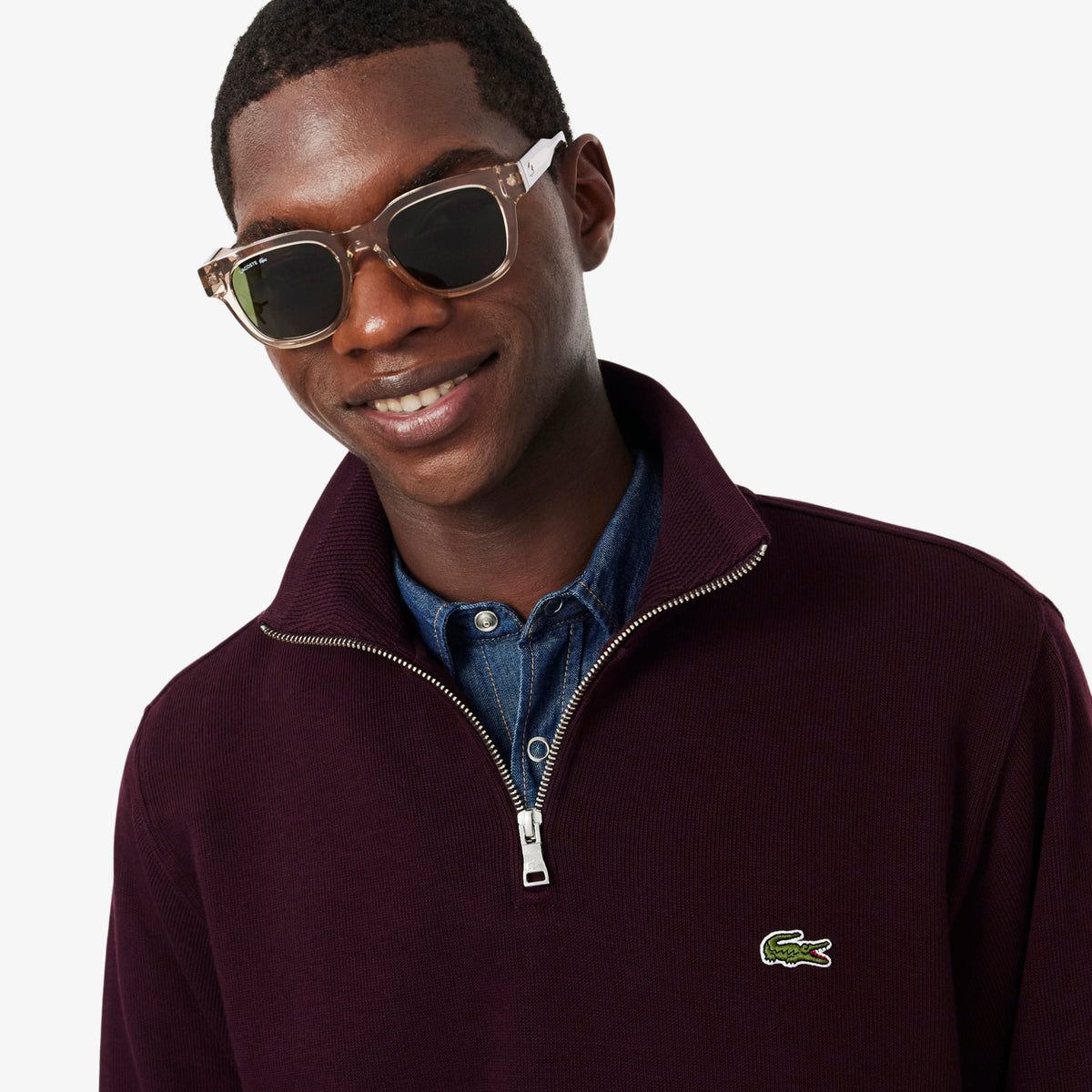 Lacoste Regular Fit Erkek Bordo Sweatshirt