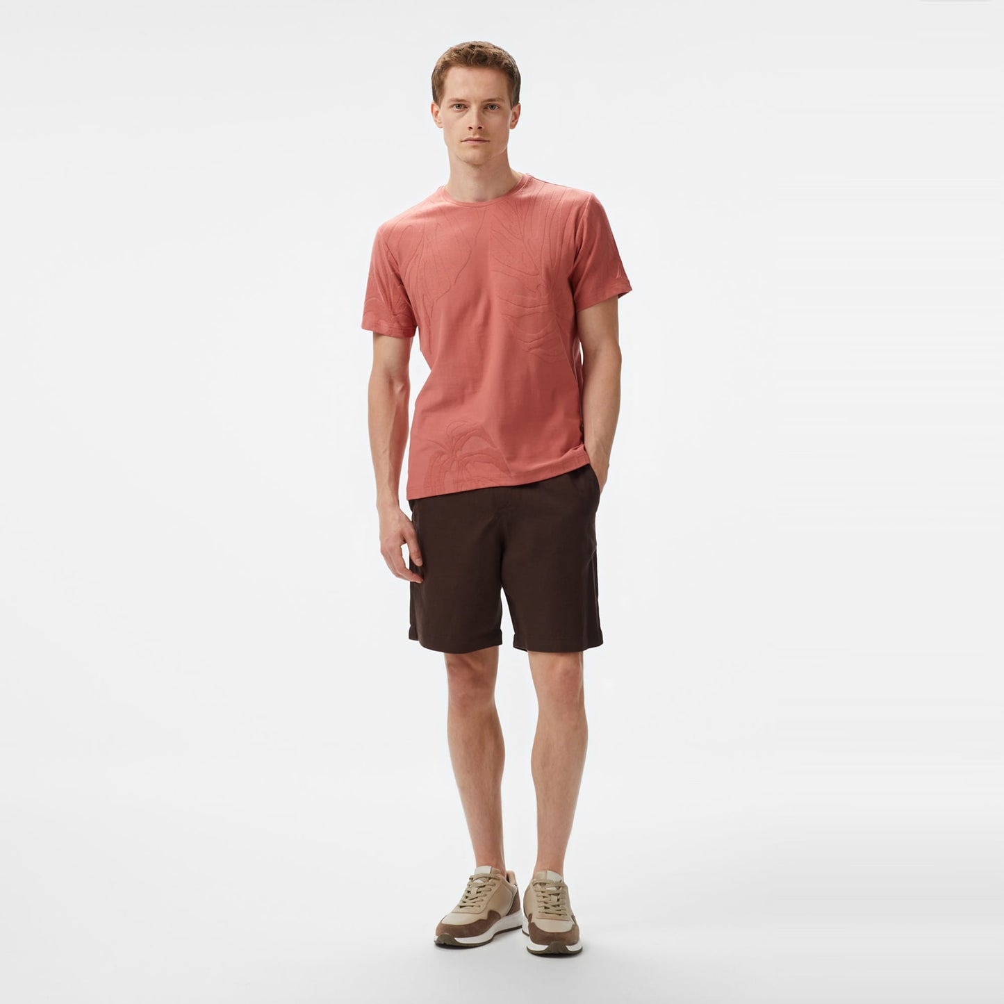 Nautica Erkek Kahverengi Regular Fit Baskılı T-shirt