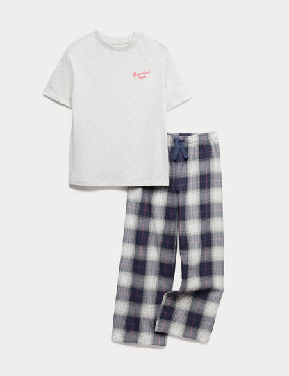 Desenli Pijama Takımı