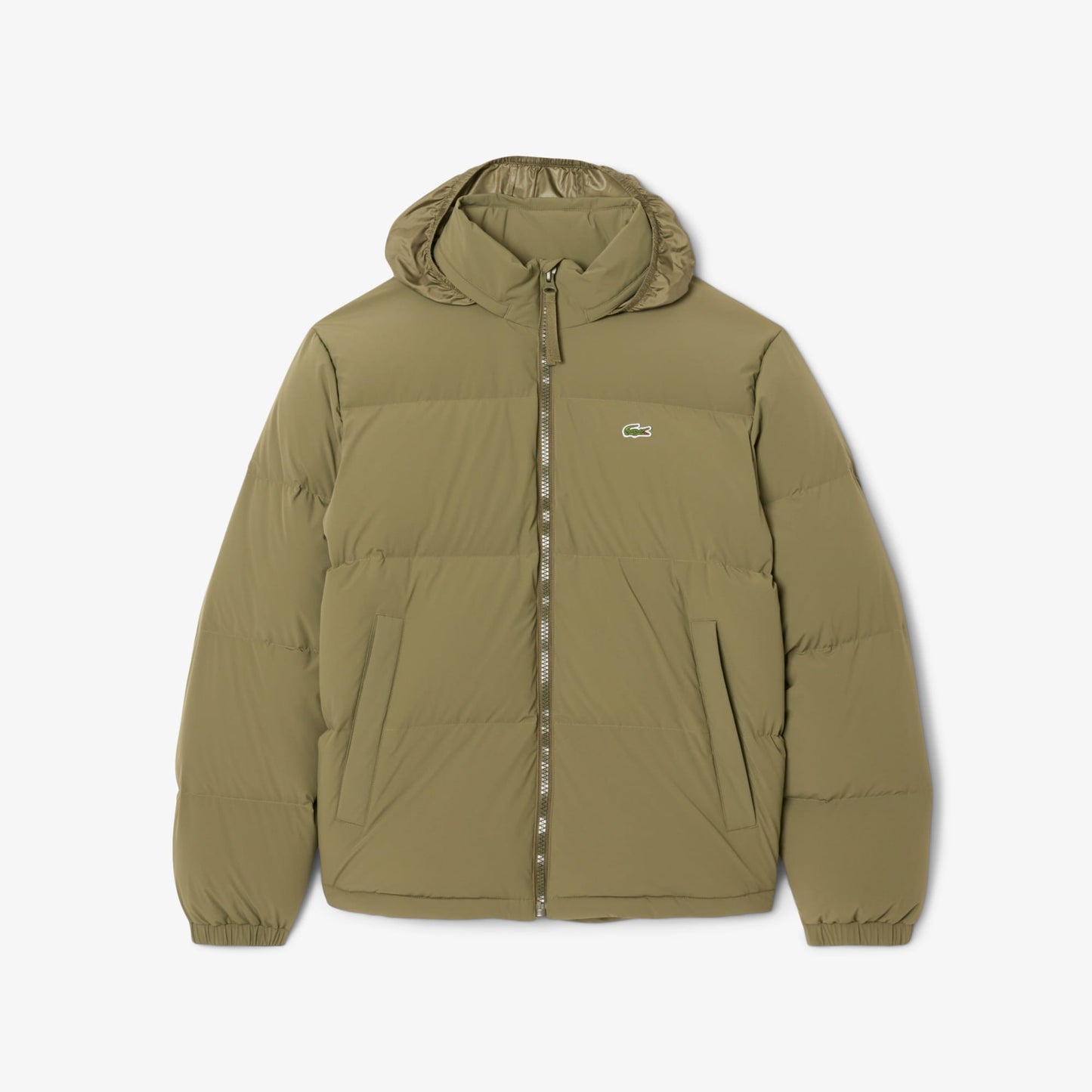 Lacoste Erkek Relaxed Fit Kapüşonlu Haki Mont