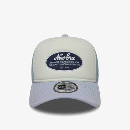 New Era Oval Foam Patch Trucker Kadın Mavi/beyaz Şapka