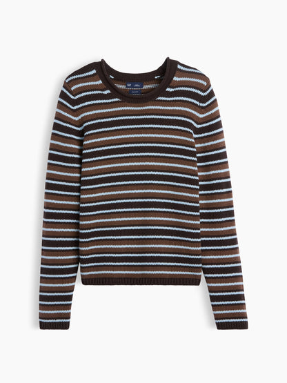 Kahverengi 100% Pamuk Rollneck Kazak