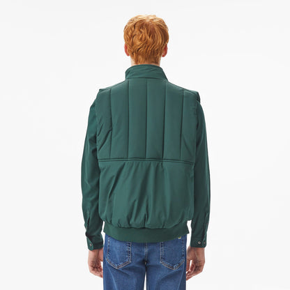 Lacoste Erkek Dik Yaka Koyu Yeşil Yelek