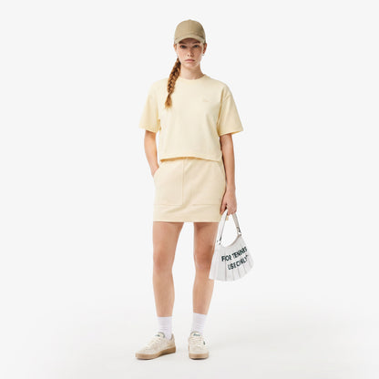 House Of Superstep X Lacoste Kapsul Koleksiyon Kadın Bej T-shirt