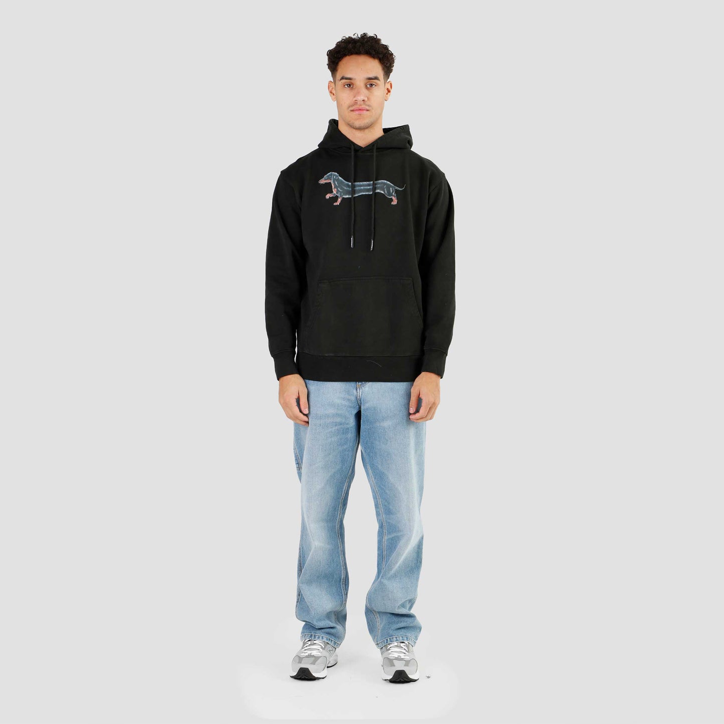 Market Long Bois Charcoal Erkek Siyah Hoodie