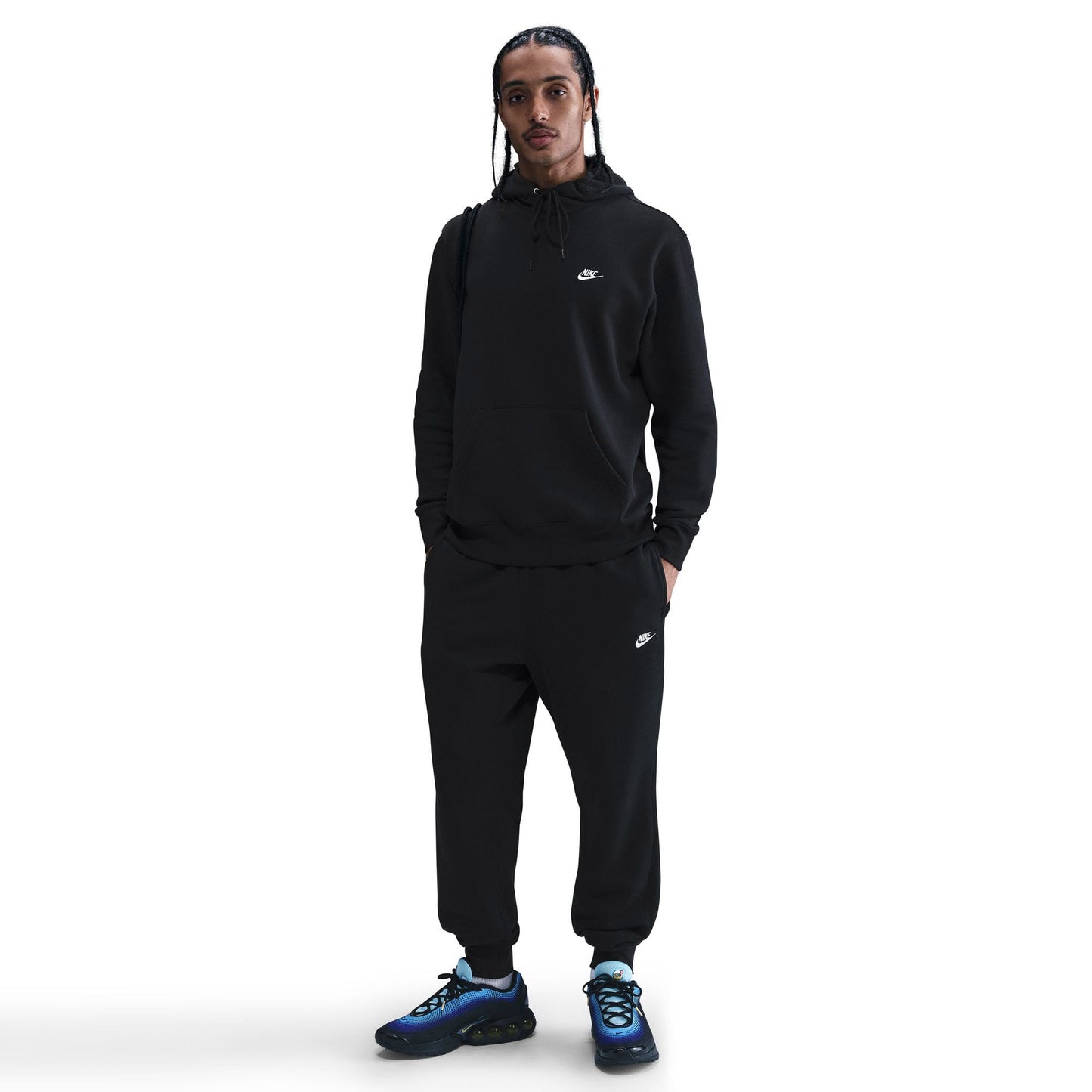 Nike Club Fleece Erkek Siyah Hoodie