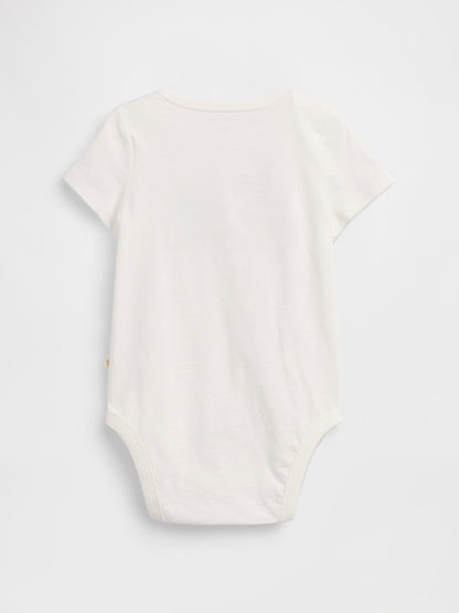 Mor Grafik Baskılı Bodysuit