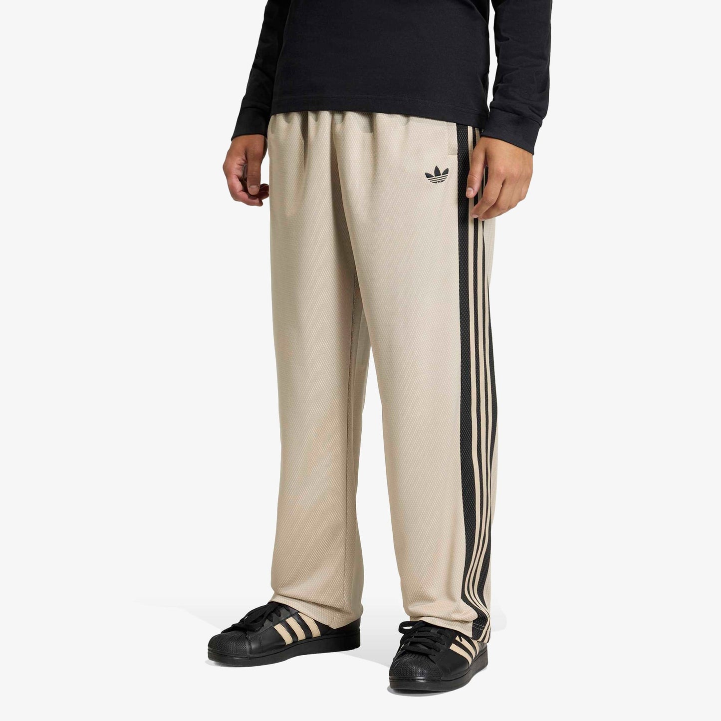 Adidas Bol Fileli Erkek Bej Eşofman Altı