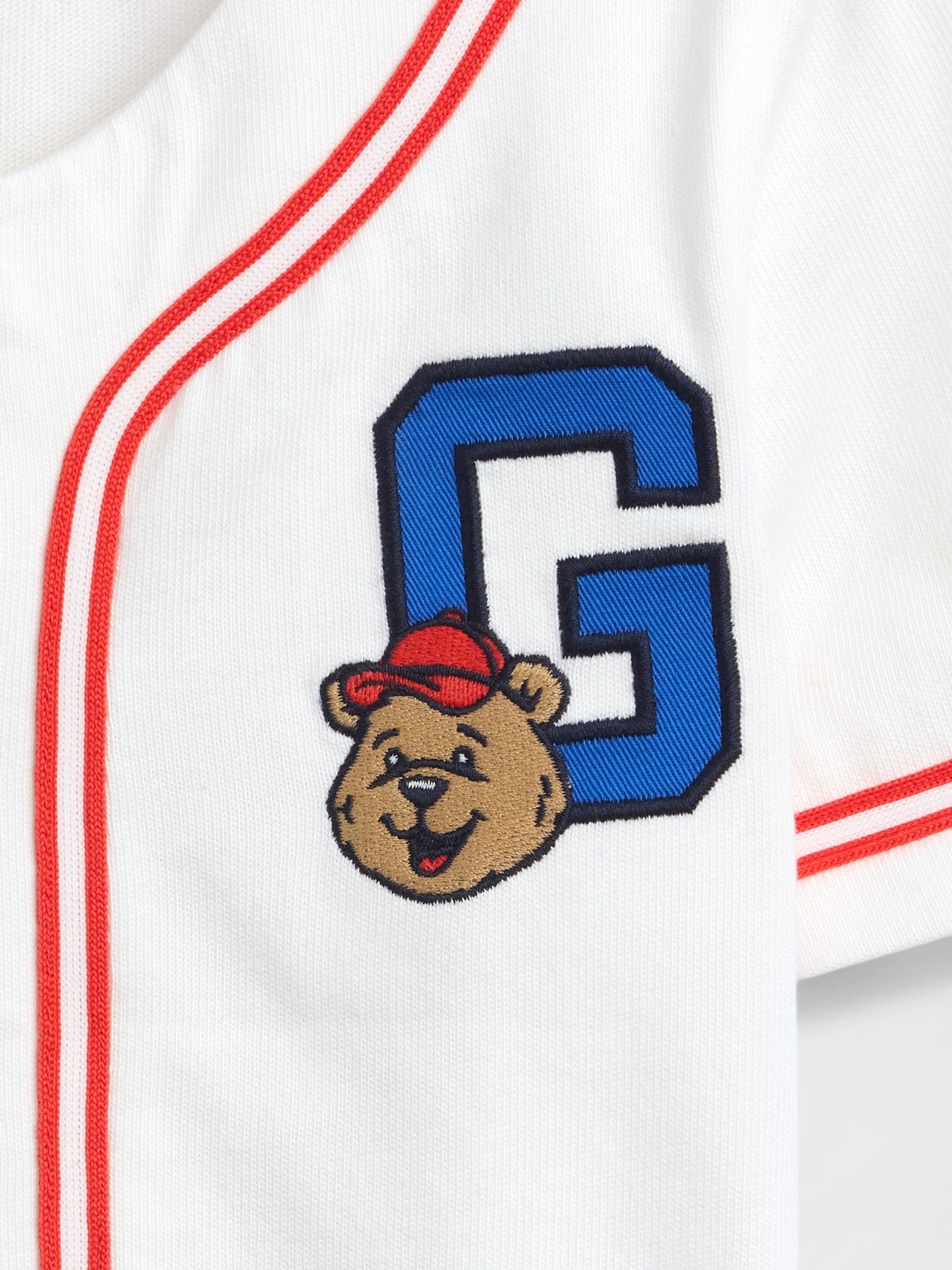 Beyaz Brannan Bear Logo Beyzbol Jersey T-shirt