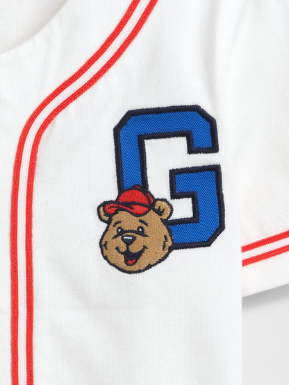 Beyaz Brannan Bear Logo Beyzbol Jersey T-shirt