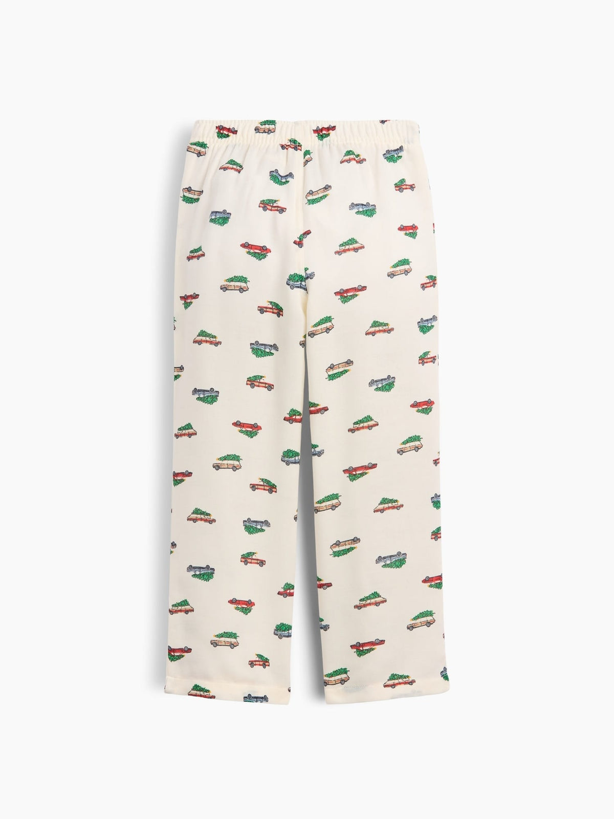 Krem X-mas Ağaç Flannel Pijama Altı
