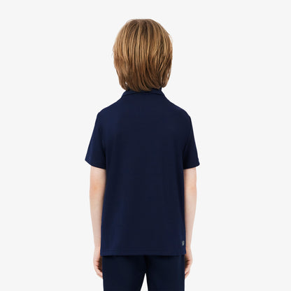 Lacoste Sport Çocuk Baskılı Lacivert Polo
