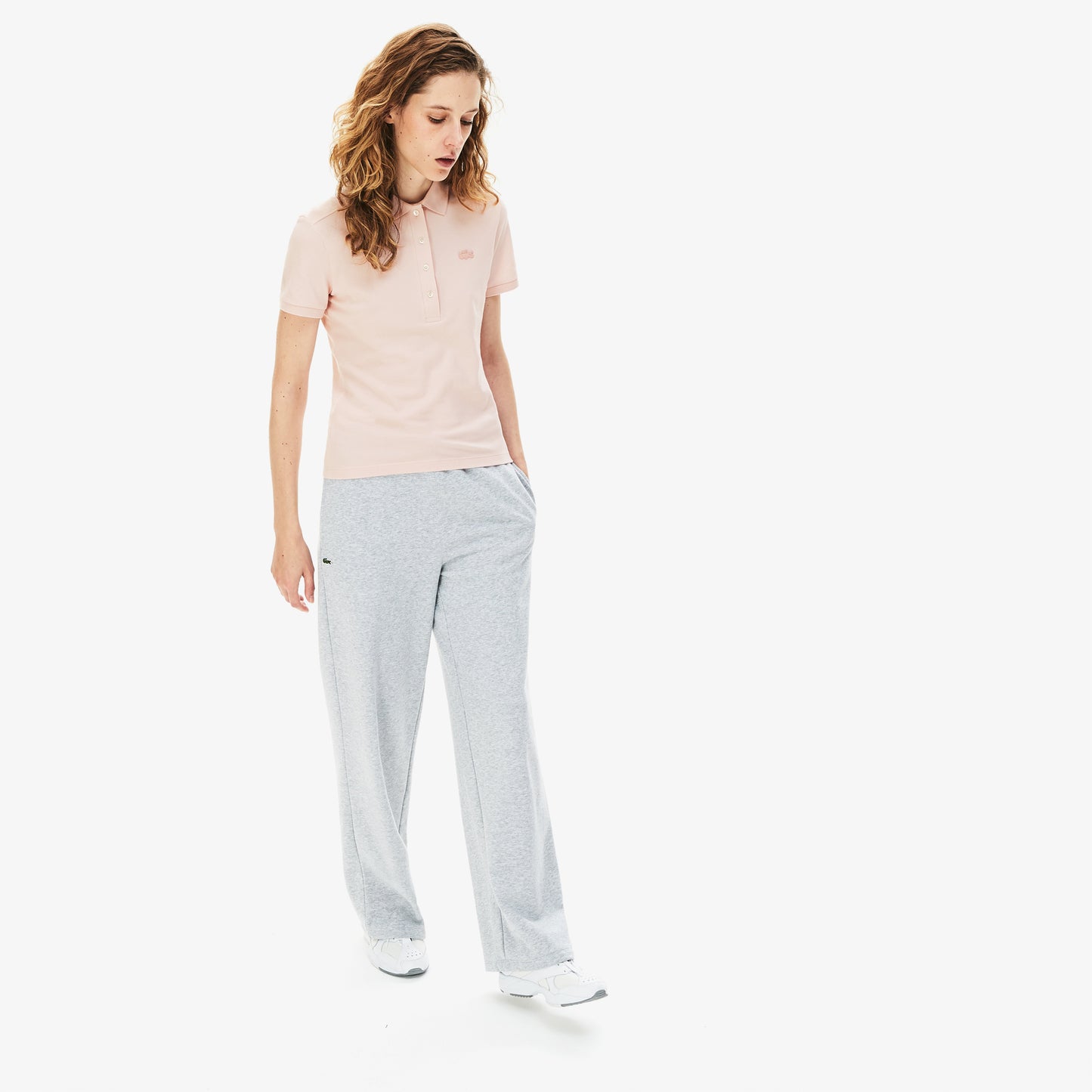 Lacoste L.12.d Kadın Slim Fit Pembe Polo