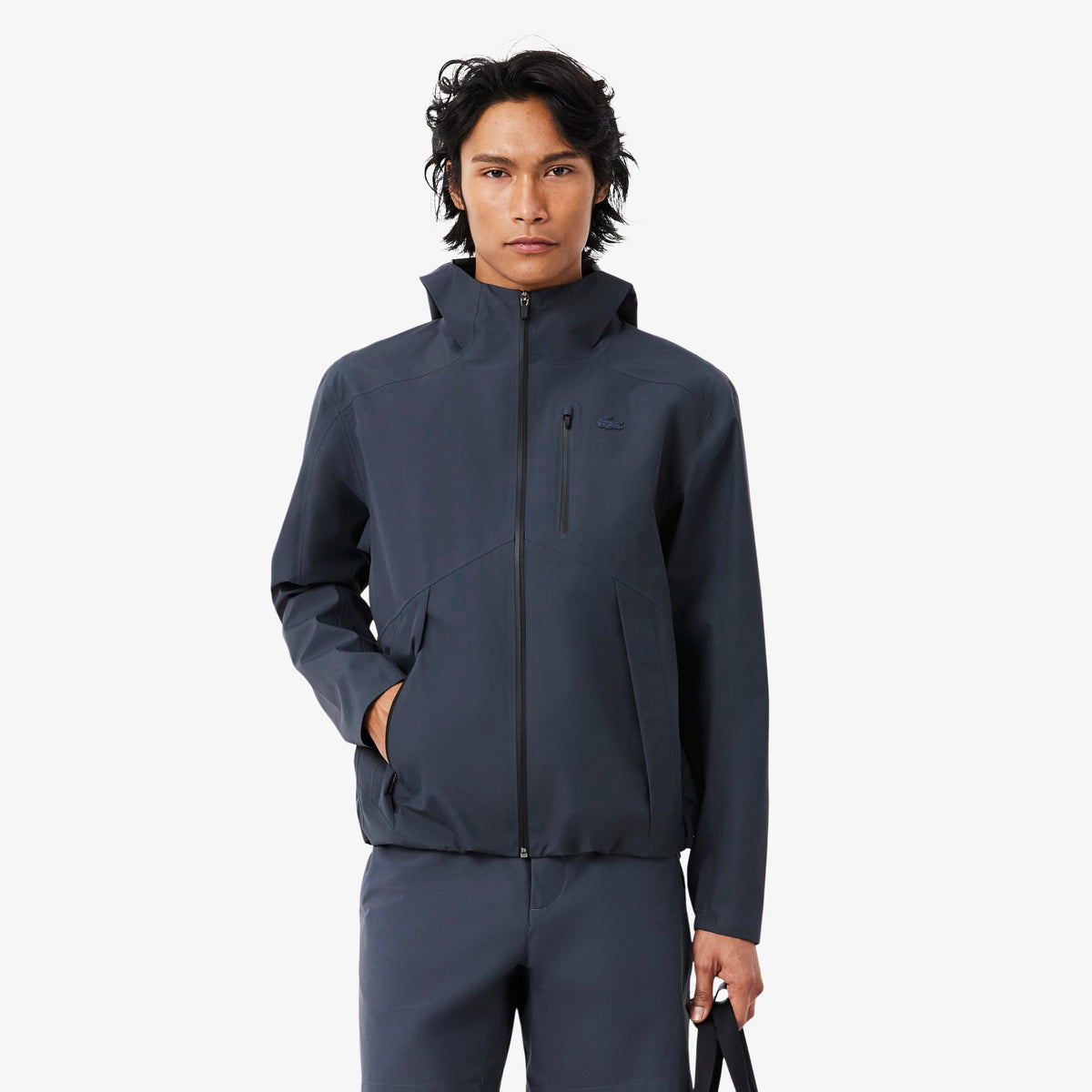 Lacoste Regular Fit Erkek Lacivert Yağmurluk