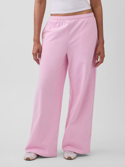 Açık Pembe Fransız Havlu Kumaş 1969 Logo Baggy Eşofman Altı