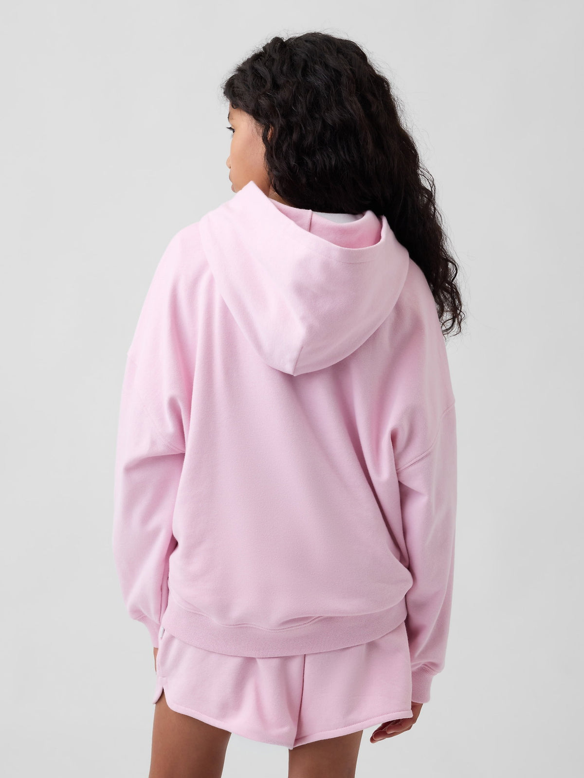 Pembe Vintagesoft Havlu Kumaş Oversized Sweatshirt
