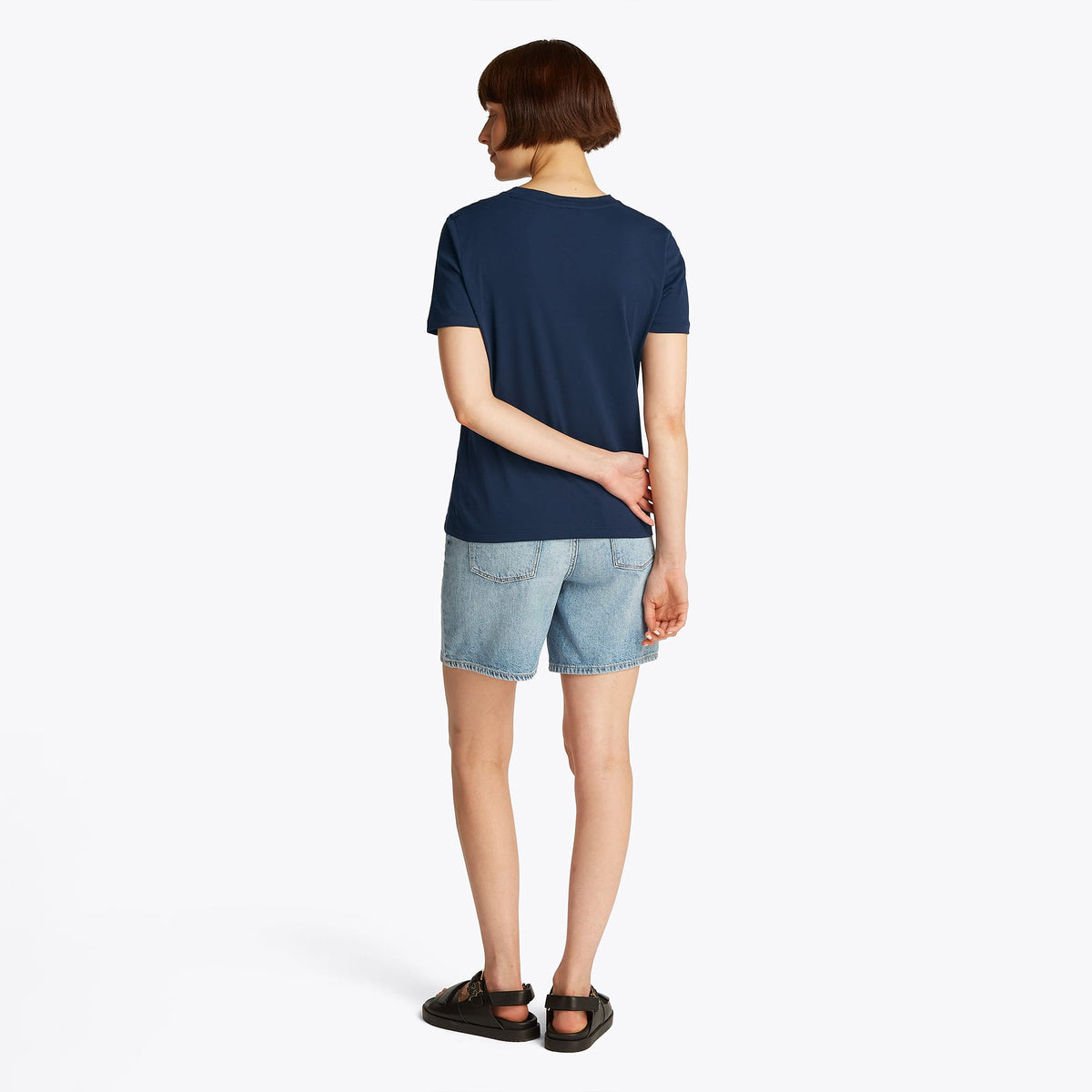 Tommy Hilfiger Corp Logo Kadın Lacivert T-shirt