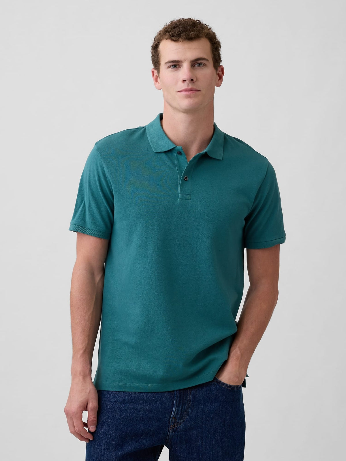 Yeşil Pique Polo Yaka T-shirt