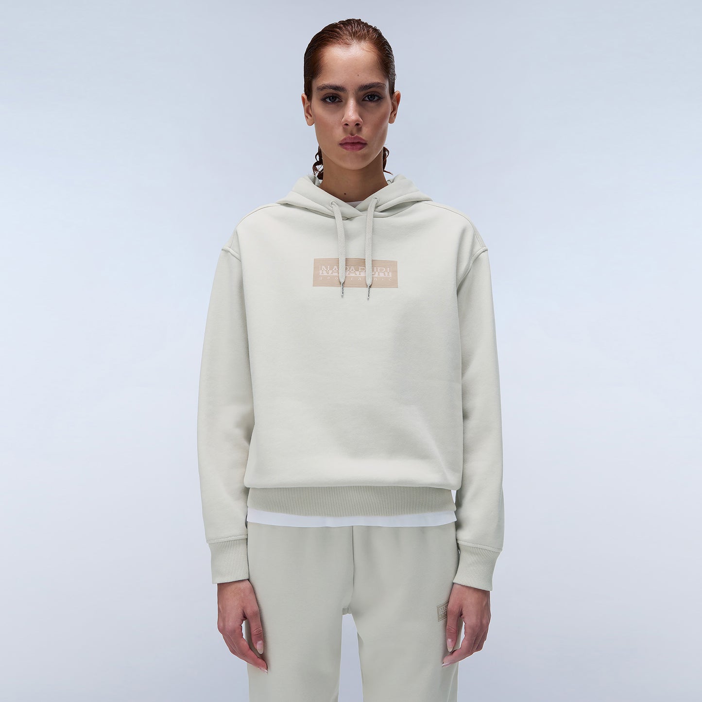 Napapijri Box Logo Kadın Bej Sweatshirt