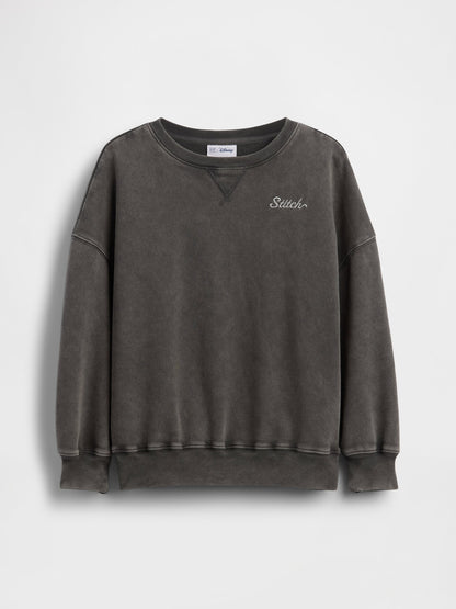 Siyah Disney Çocuk Vintagesoft Oversize Sweatshirt