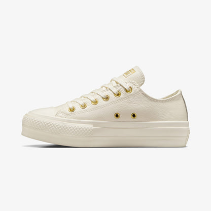 Converse Chuck Taylor All Star Lift Kadın Krem Deri Platform Sneaker