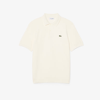 Lacoste Erkek Classic Fit Kısa Kollu Polo Yaka Krem Triko