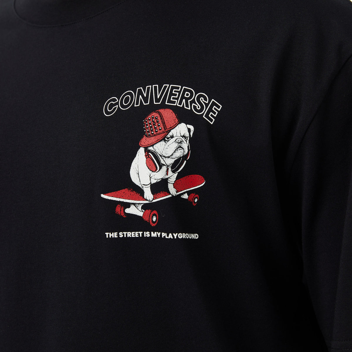 Converse Erkek Siyah Grafik Baskılı T-shirt