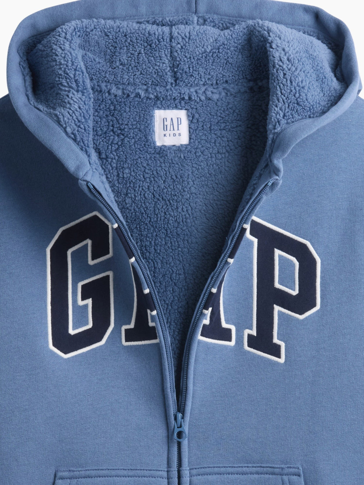 Koyu Yeşil Sherpa Astarlı Logo Fermuarlı Sweatshirt