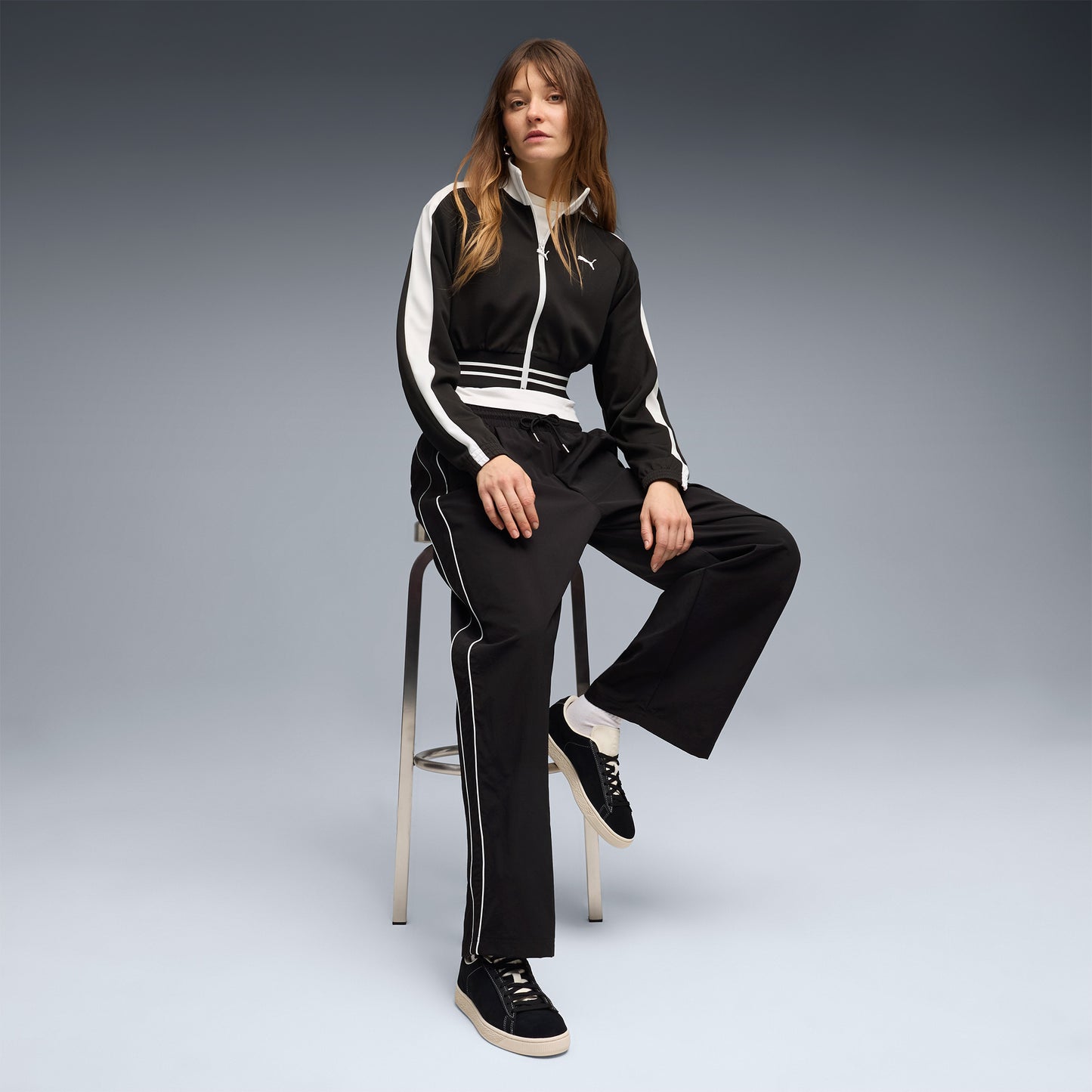Puma T7 Woven Track Kadın Siyah Pantolon