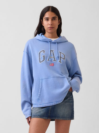 Açık Mavi Vintagesoft Oversized Americana Logo Sweatshirt
